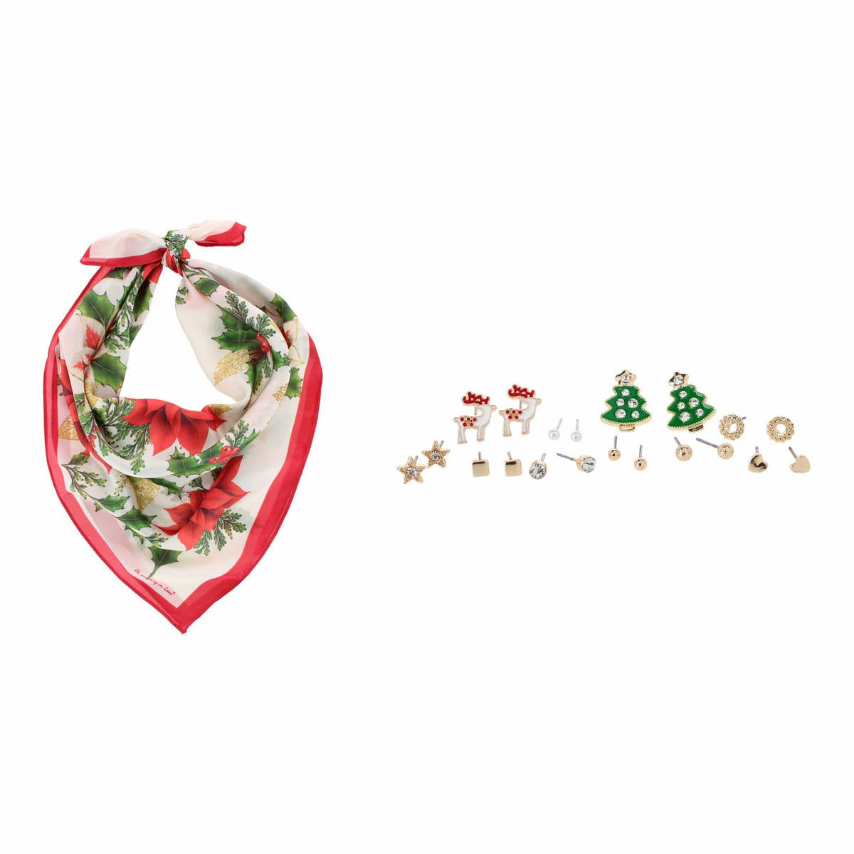 CTM® Holiday Scarf & Earring Set Bundle - Holiday Scarf & Earring Set Bundle