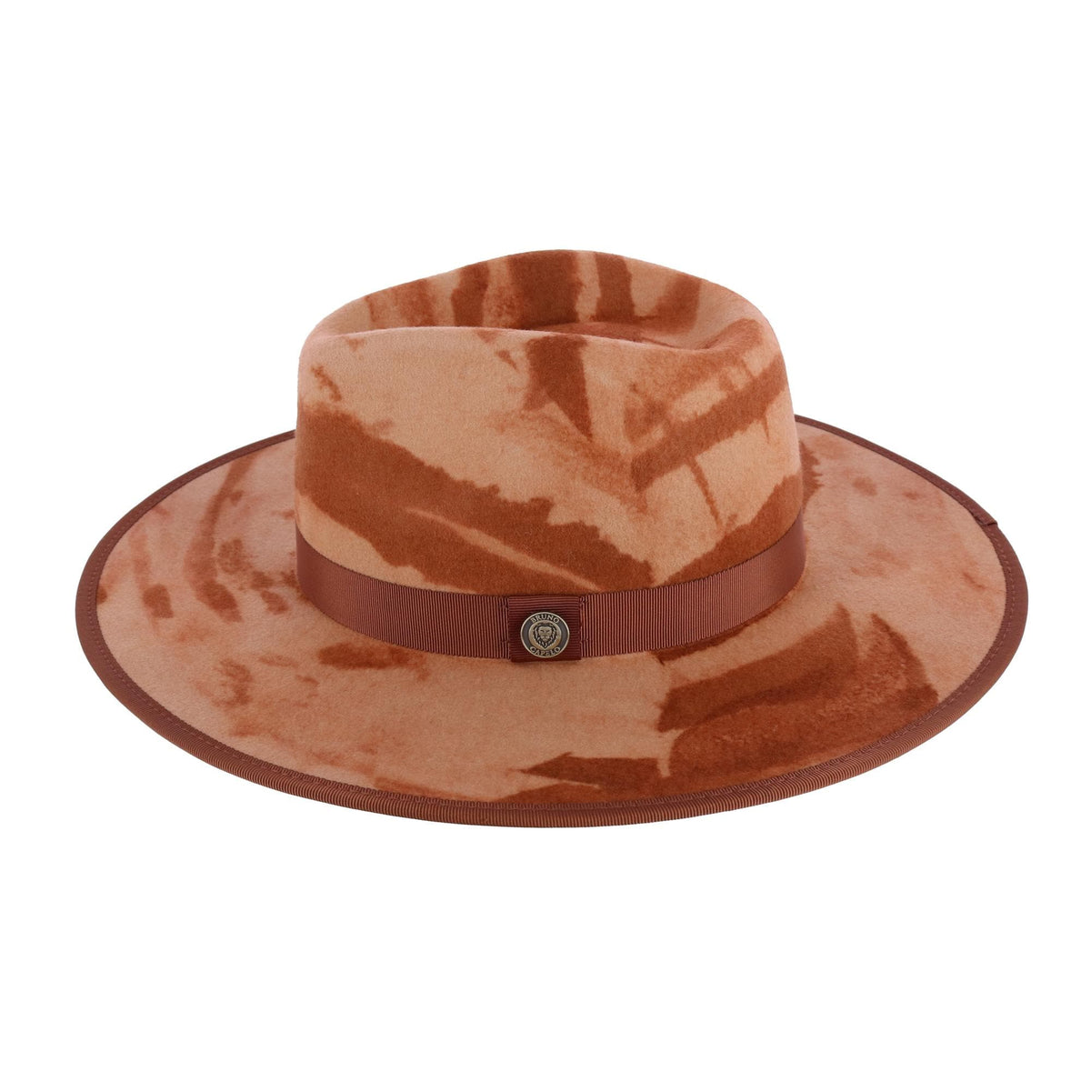 Bruno Capello Men's Macchiato Pinch Front Wool Fedora - Caramel