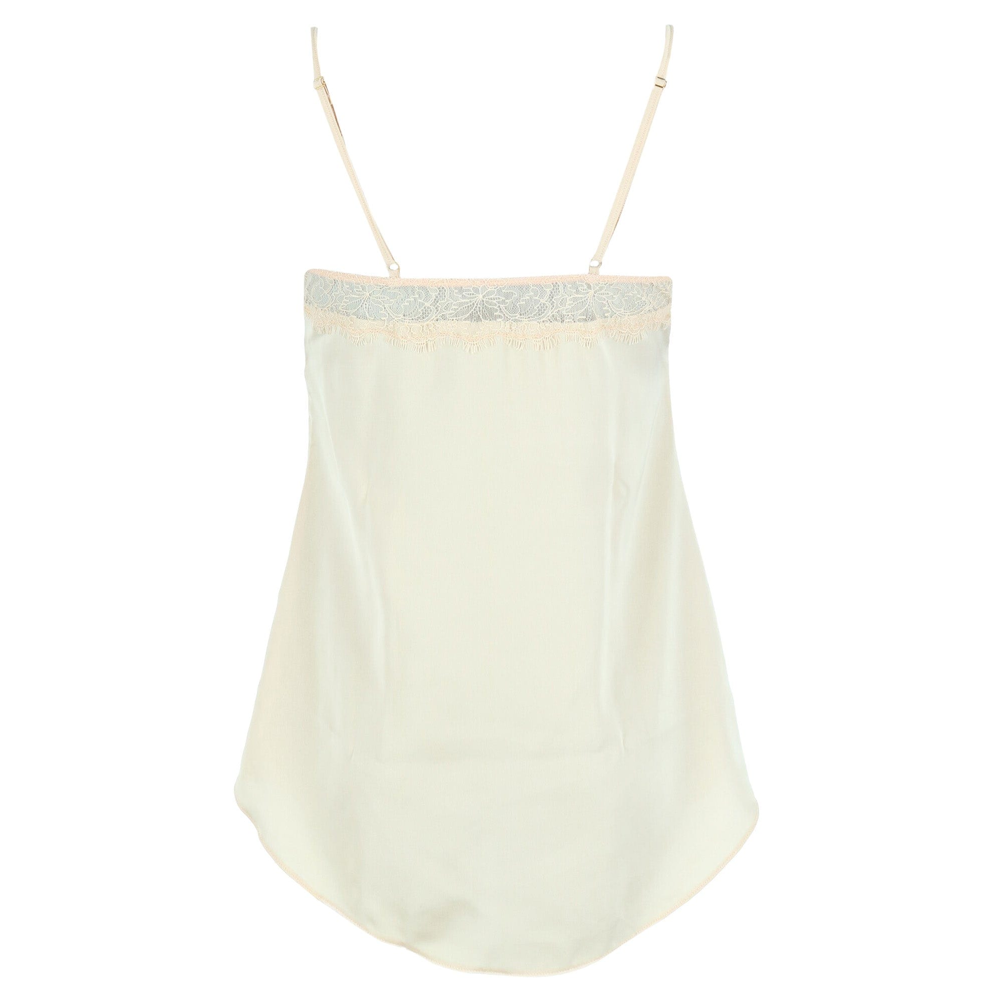 Bewicked Women's Satin Slip Nightgown with Lace - Nude