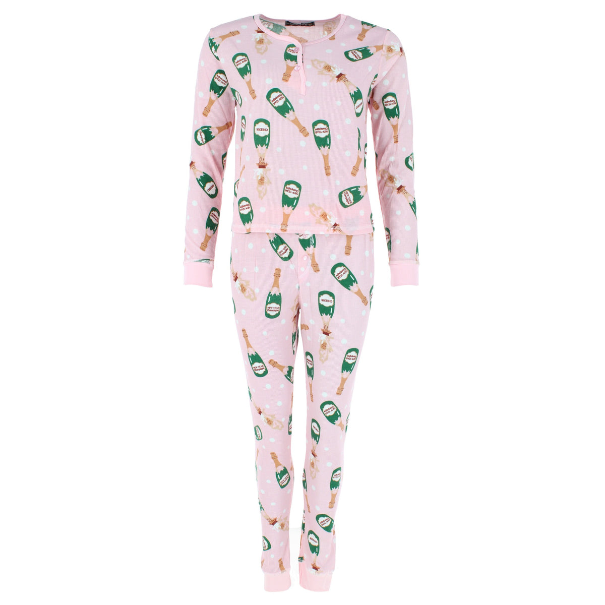 un-bearably cute Women's Champagne Thermal Sleep Set with Mask - Pink