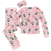 Women's Champagne Thermal Sleep Set with Mask