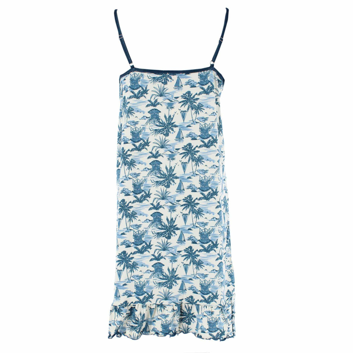 CTM® Women's Sleeveless Vacation Print Chemise Nightgown by Emme Jordan - Palm Trees