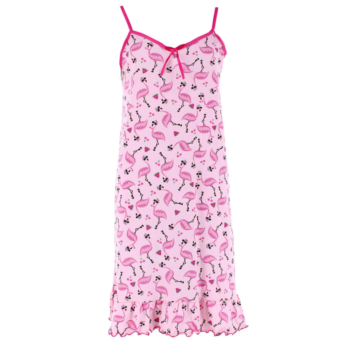 CTM® Women's Sleeveless Vacation Print Chemise Nightgown by Emme Jordan - Flamingo