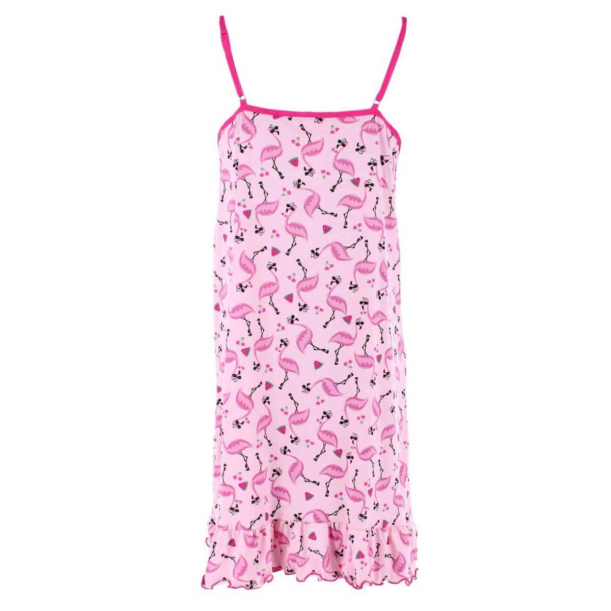 CTM® Women's Sleeveless Vacation Print Chemise Nightgown by Emme Jordan - Flamingo