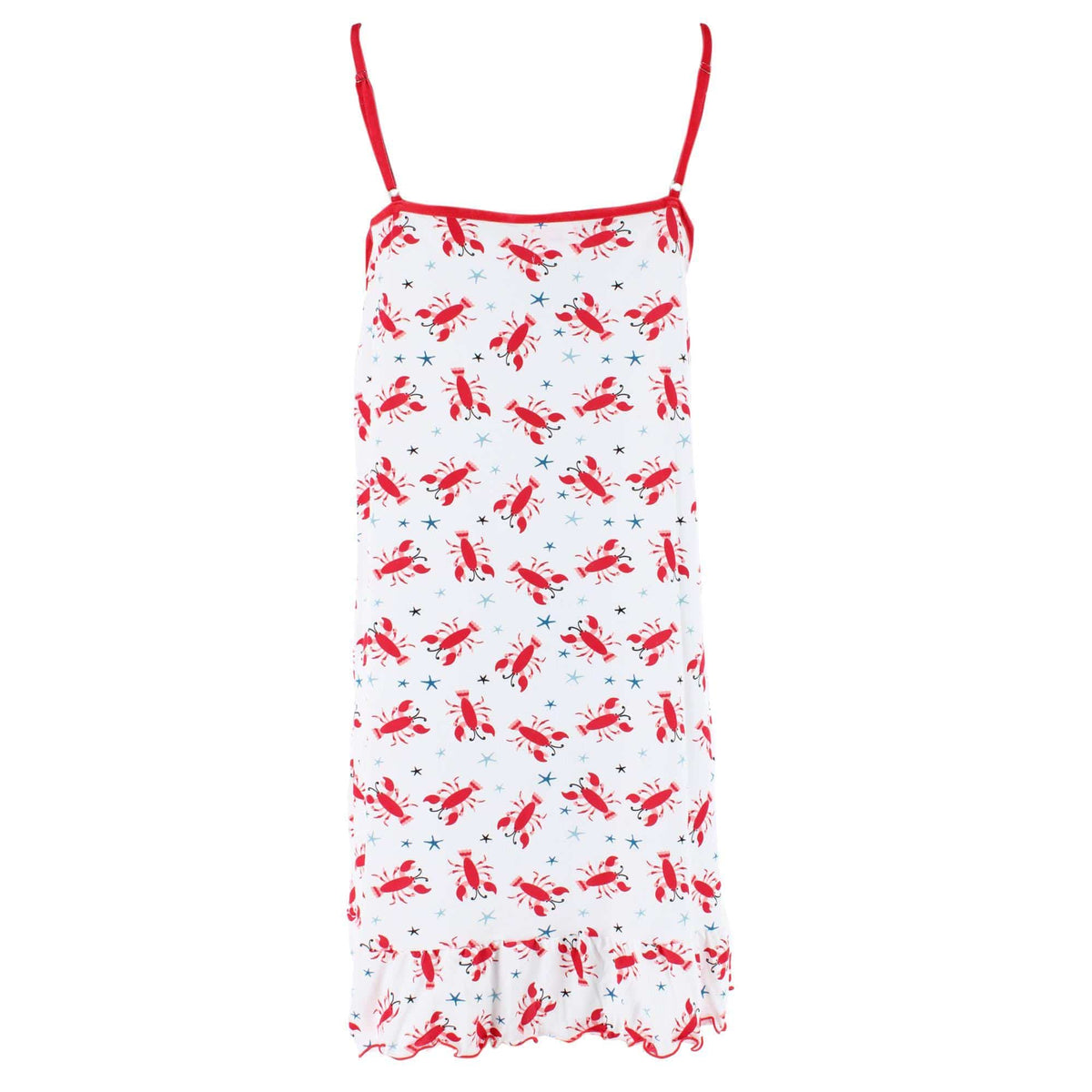 CTM® Women's Sleeveless Vacation Print Chemise Nightgown by Emme Jordan - Lobster