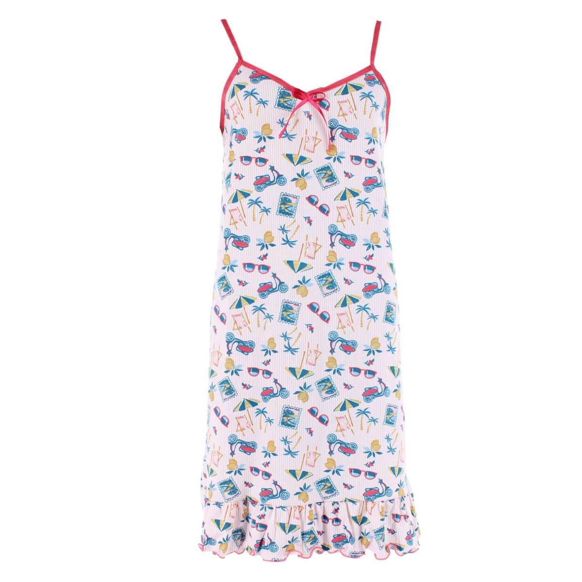 CTM® Women's Sleeveless Vacation Print Chemise Nightgown by Emme Jordan