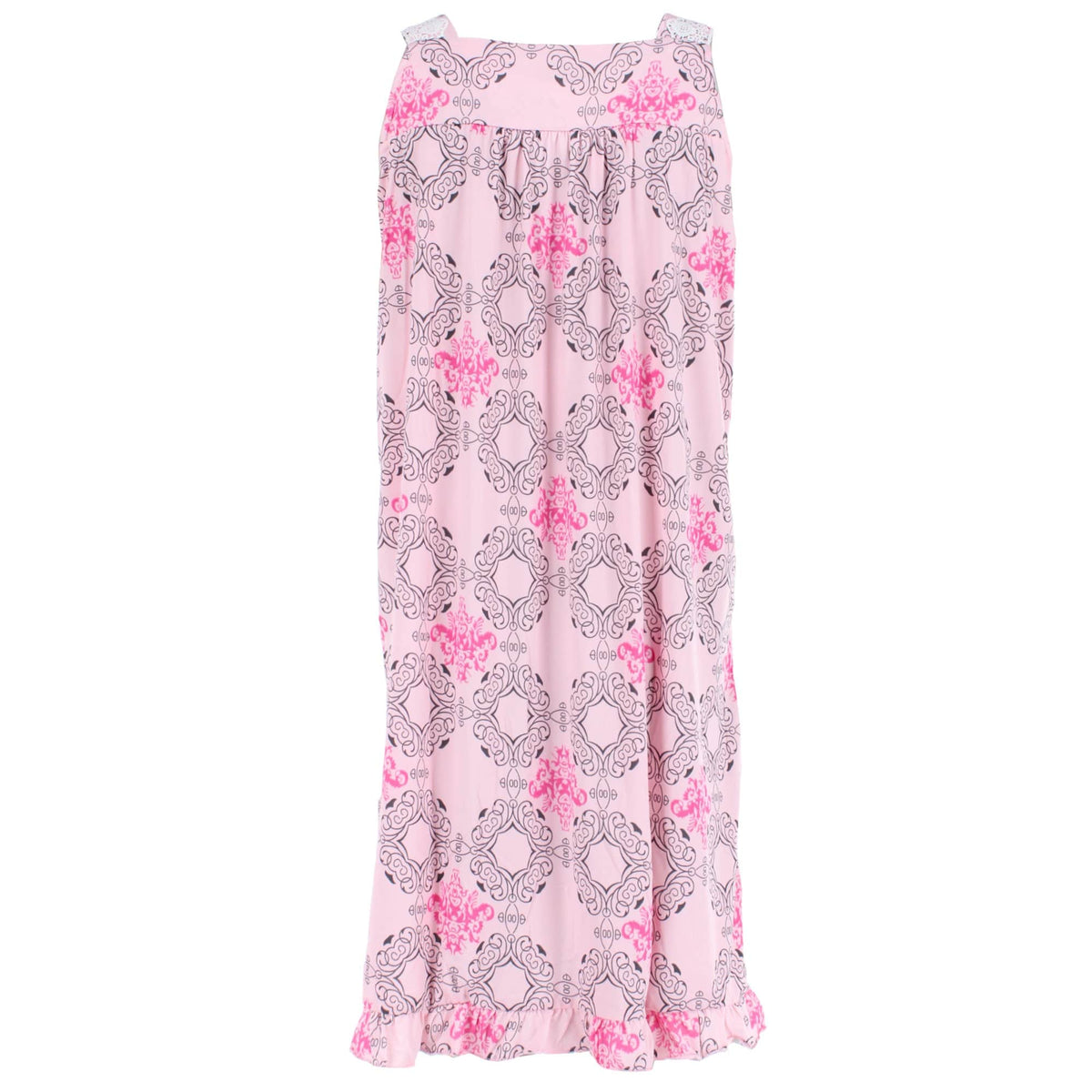 Emily Stacy Women's French Medallion Sleeveless Nightgown - Pink