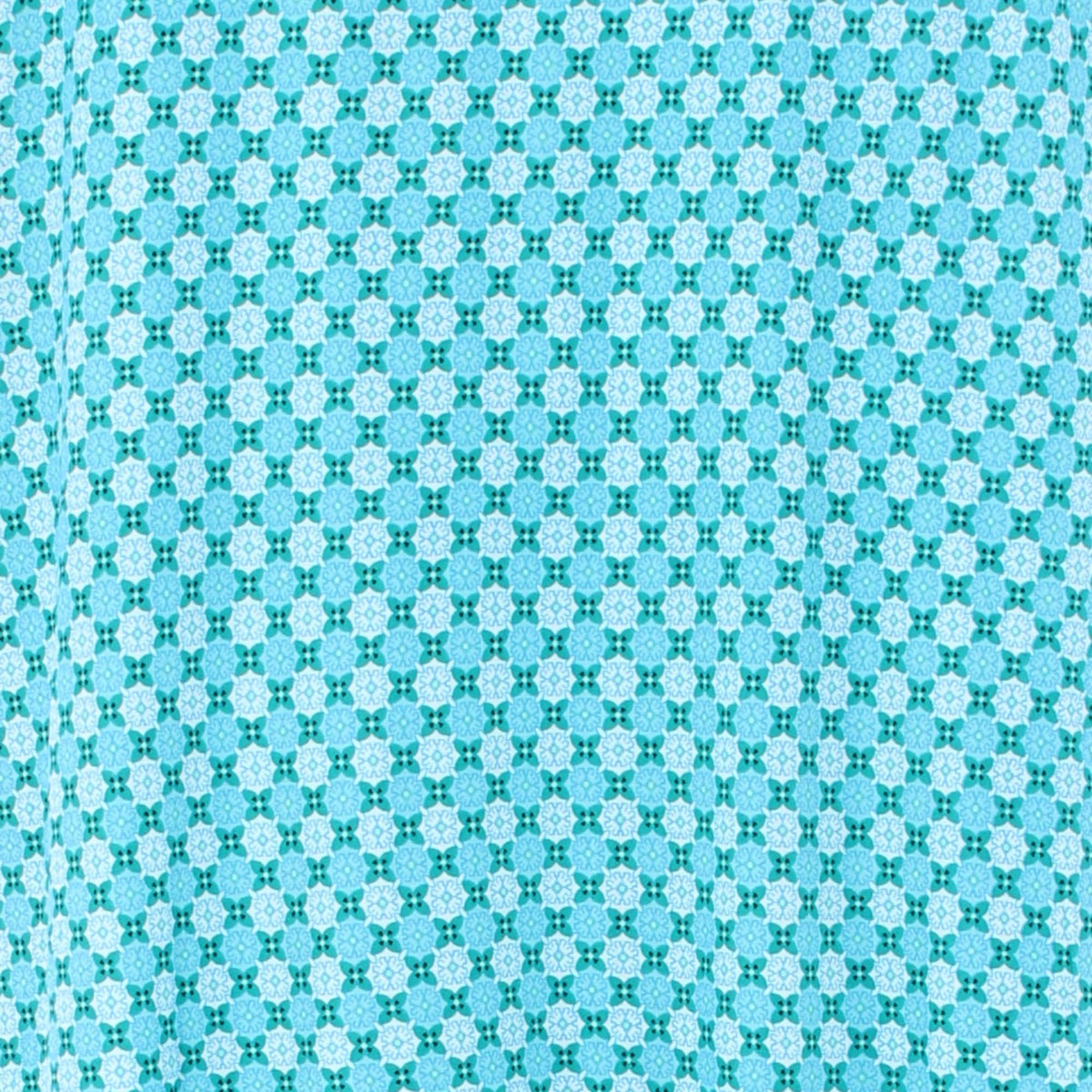 Emily Stacy Women's Plus Size Geometric Patterned Lace Trim Nightgown - Blue
