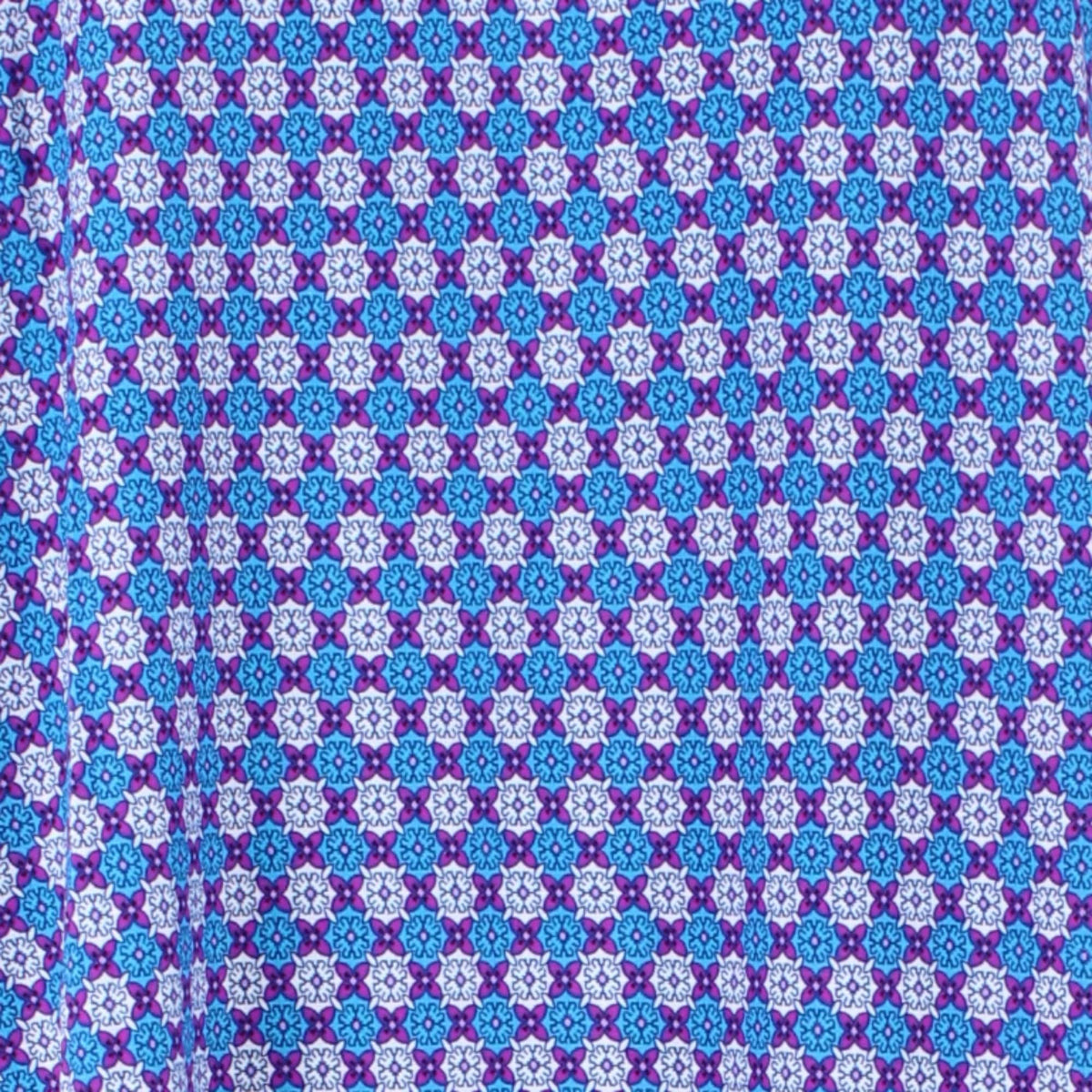 Emily Stacy Women's Plus Size Geometric Patterned Lace Trim Nightgown - Purple