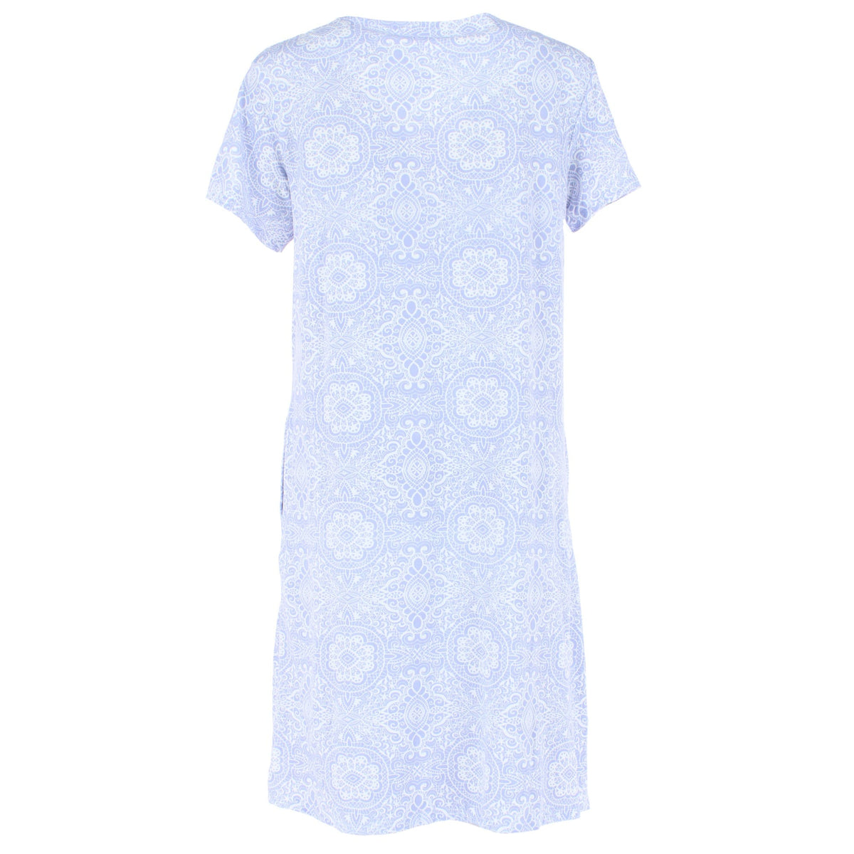 Joan Vass Women's Damask Zip-Up Duster Gown - Light Purple