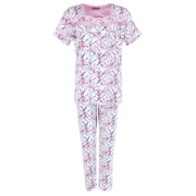 Women's Plus Size Smocked Lace Floral Pajama Set by Liz & Lilly
