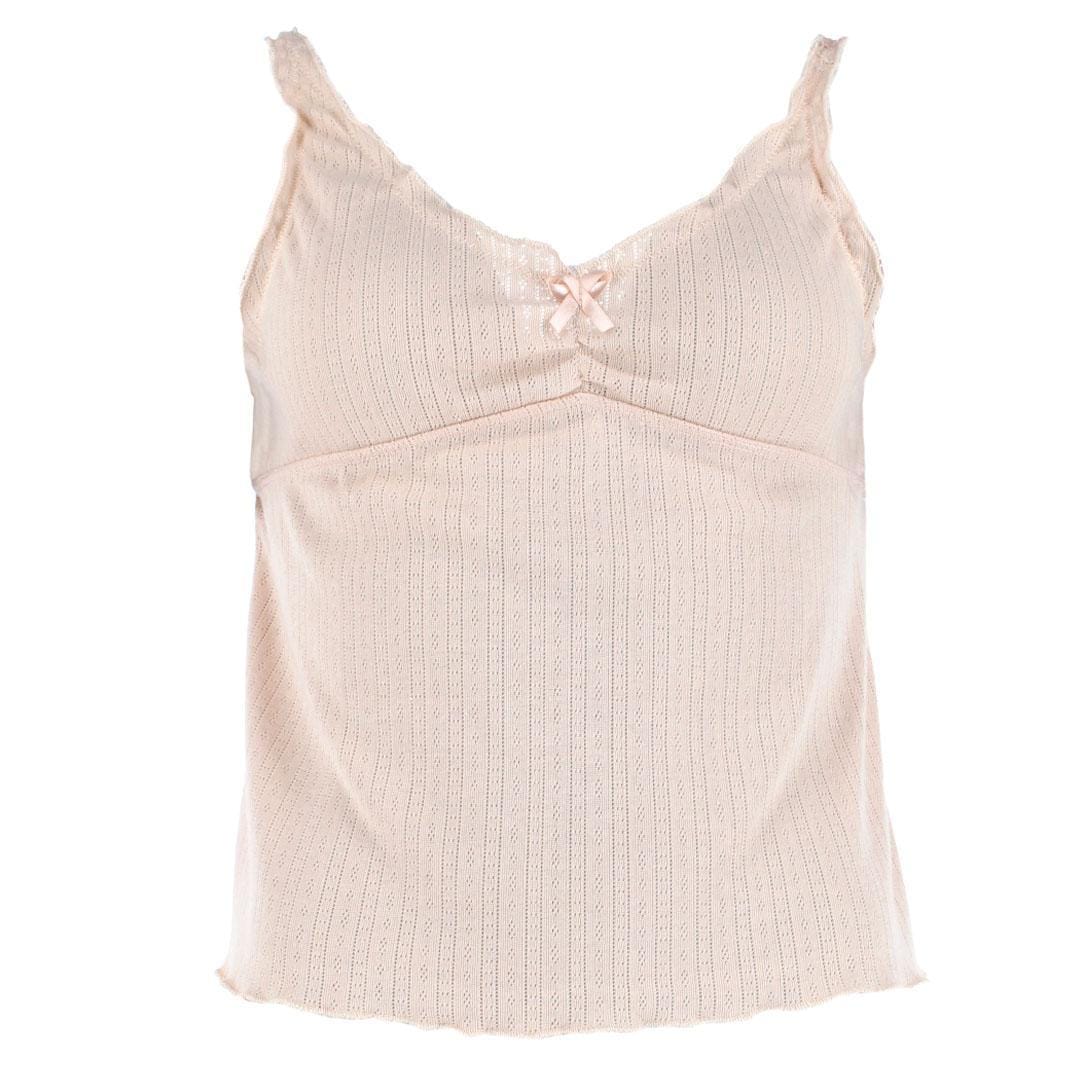 Love to Sleep Ladies Pointelle 2 Piece Pajama Short Set - Beige