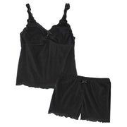 Ladies Pointelle 2 Piece Pajama Short Set