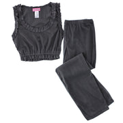 Ladies Pointelle Crop Tank Pajama Set
