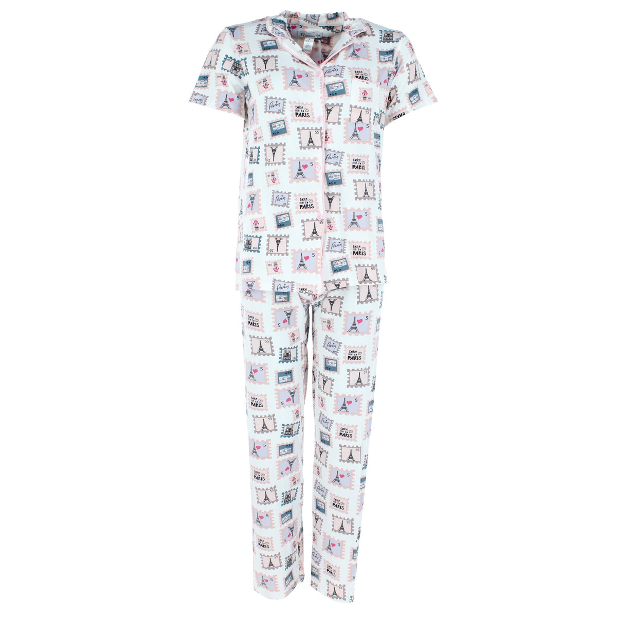 Joan Vass Women's 3 piece Paris Travel Capri Set - White