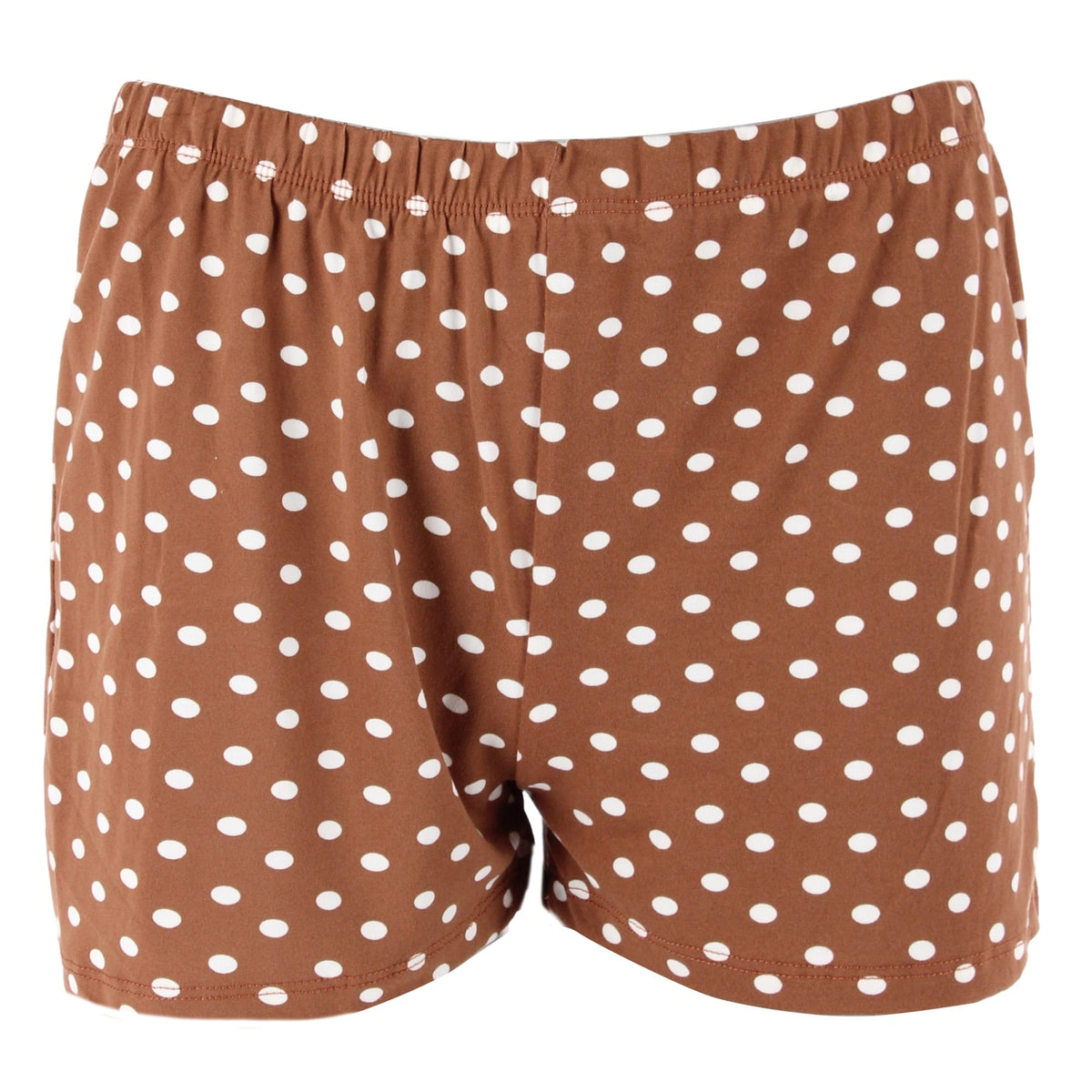 CTM® Women's 3-piece Polka Dot Pajama Set by Love to Sleep - Brown