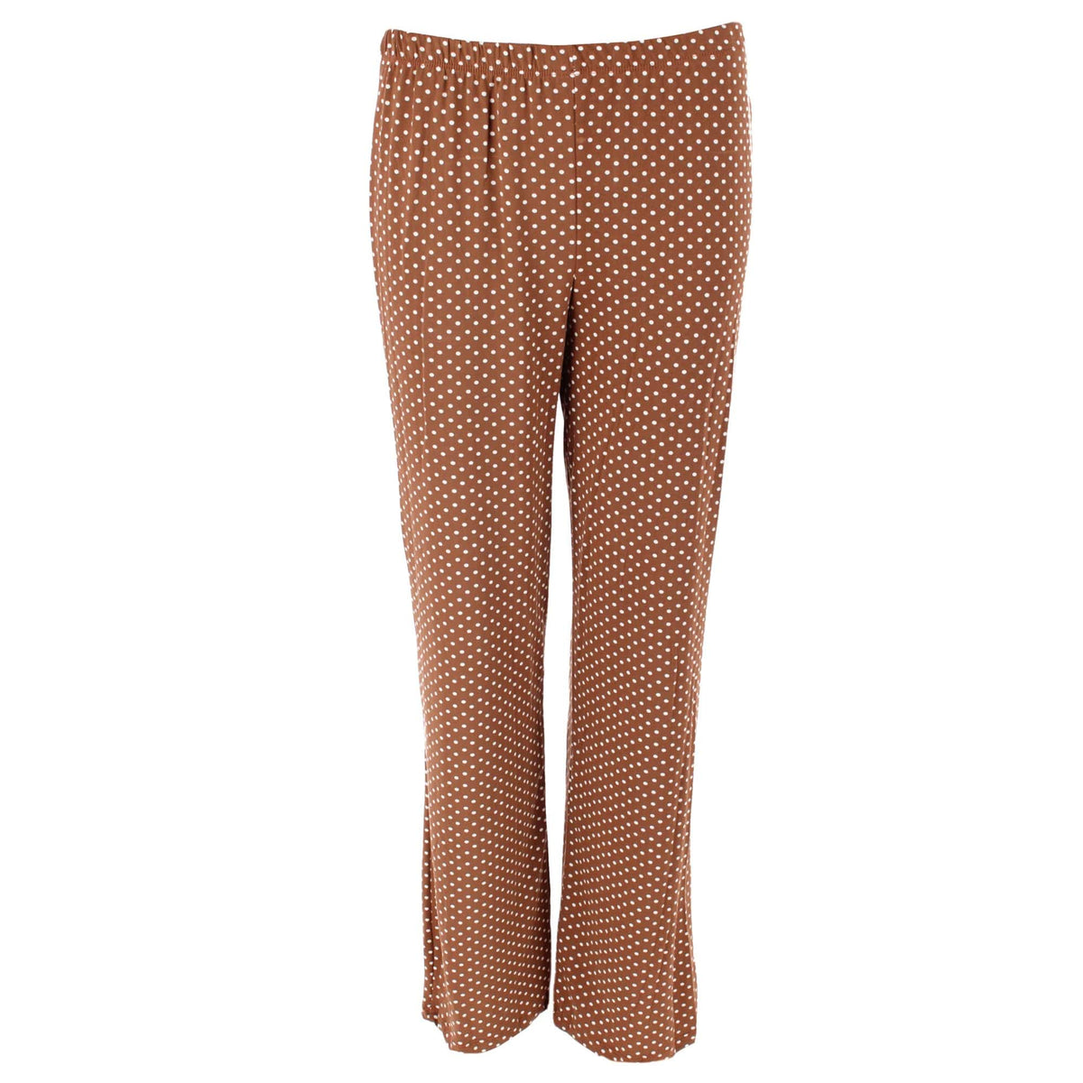 CTM® Women's 3-piece Polka Dot Pajama Set by Love to Sleep - Brown