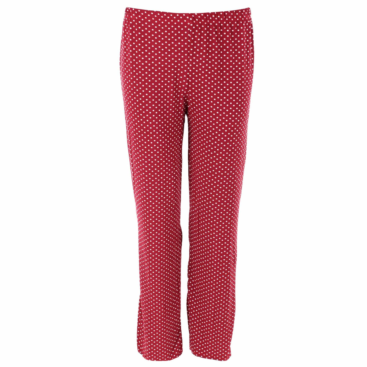 CTM® Women's 3-piece Polka Dot Pajama Set by Love to Sleep - Burgundy
