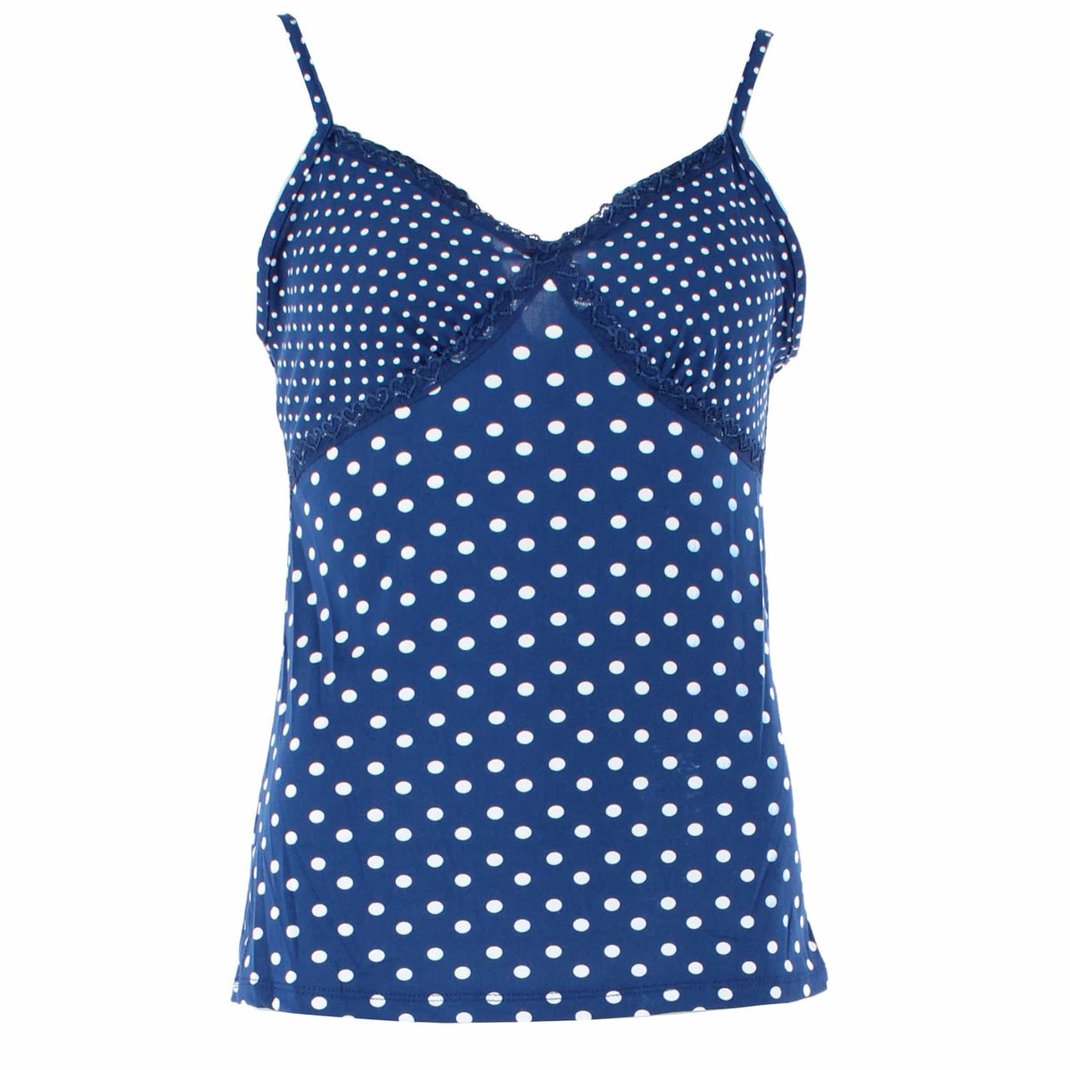 CTM® Women's 3-piece Polka Dot Pajama Set by Love to Sleep - Navy