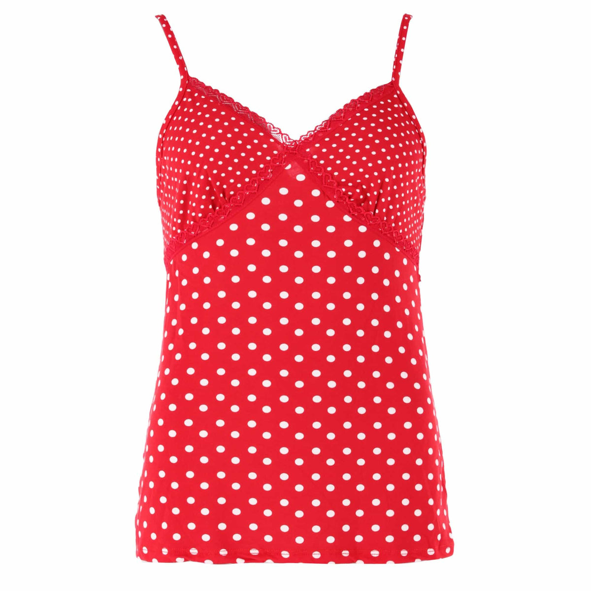 CTM® Women's 3-piece Polka Dot Pajama Set by Love to Sleep - Red