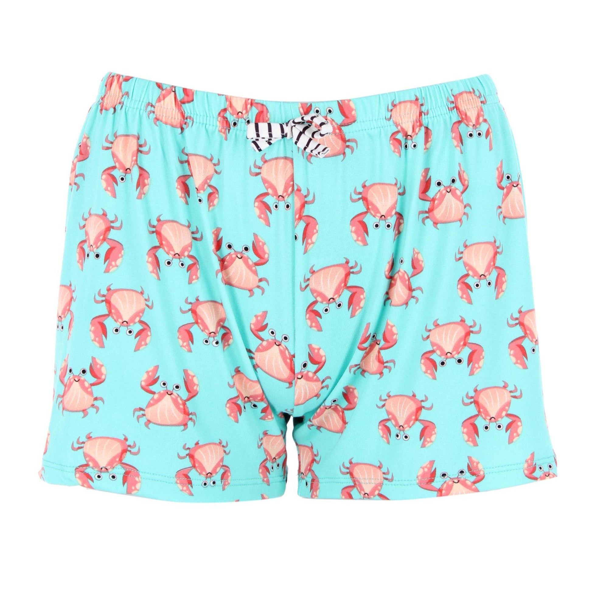 CTM® Women's Beachy Crab Short Notched Collar Pajama Set by Liz & Lilli - Blue