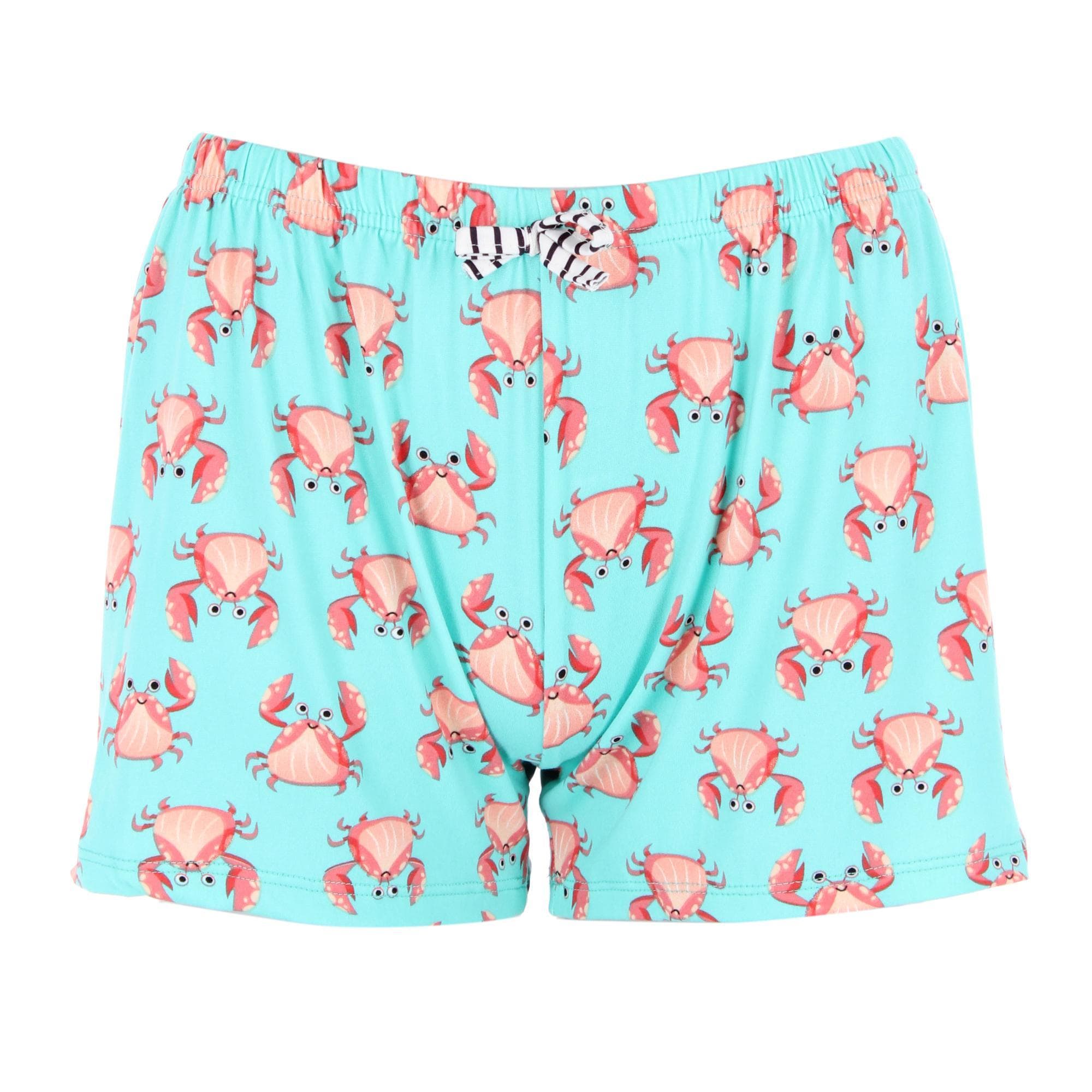 CTM® Women's Beachy Crab Short Notched Collar Pajama Set by Liz & Lilli - Blue