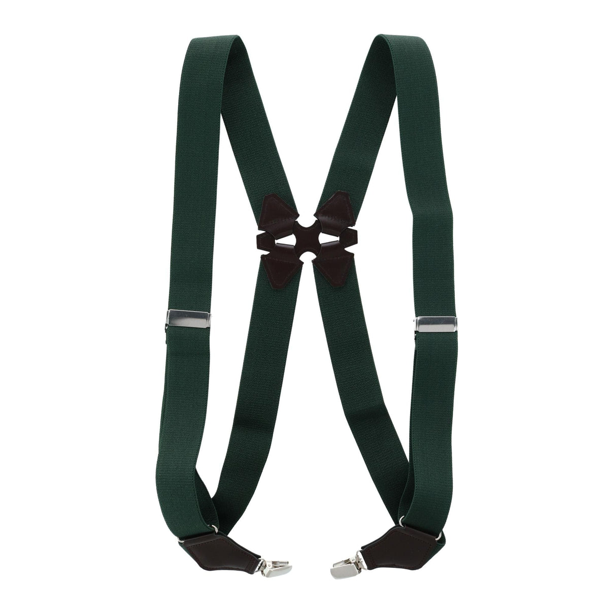 Aisenin Men's Elastic Solid Color Dress Ubee Side Clip Suspenders