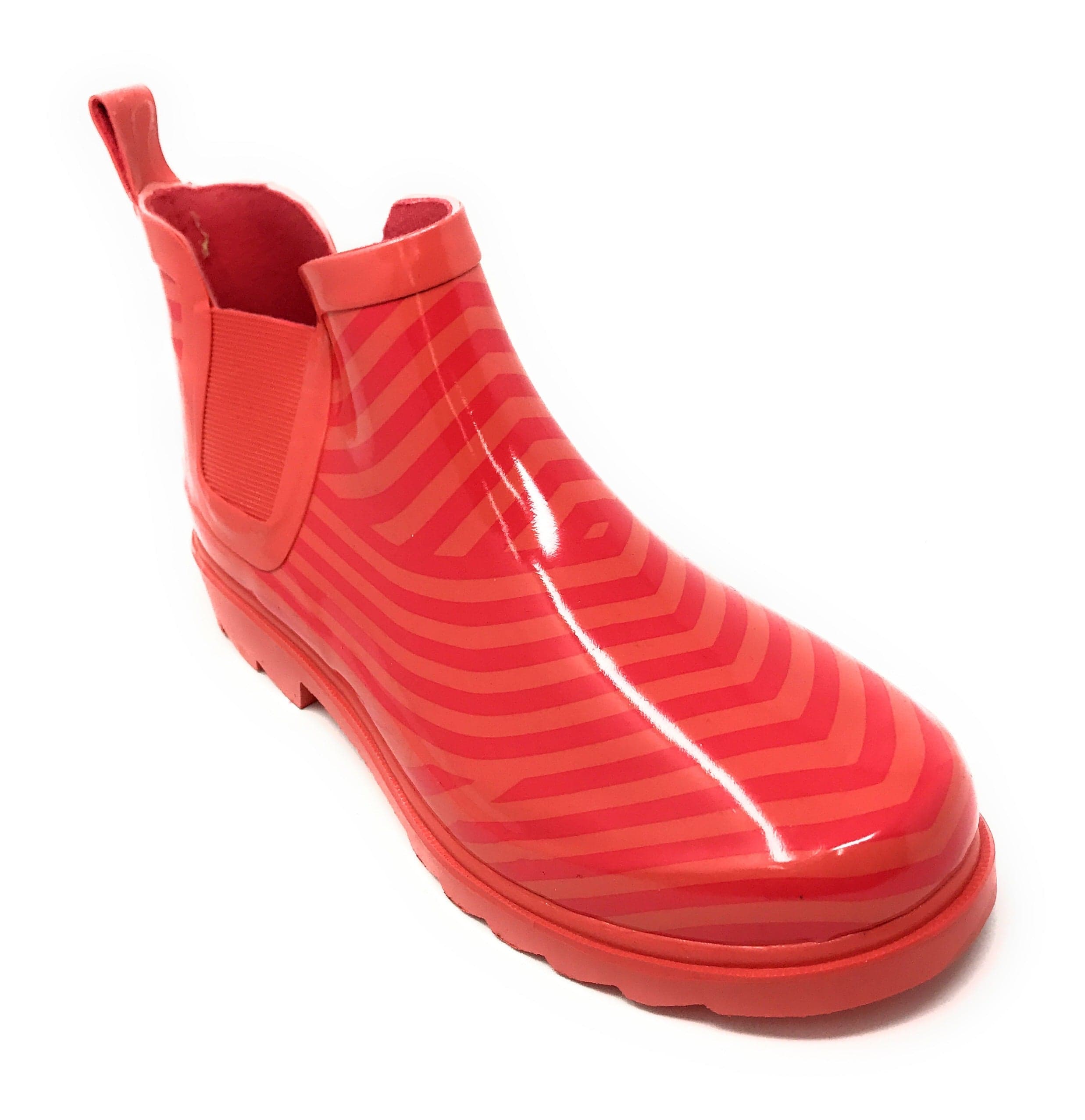 Forever Young Women's Chevron Print Rubber Rain Shoes - Women's Chevron Print Rubber Rain Shoes