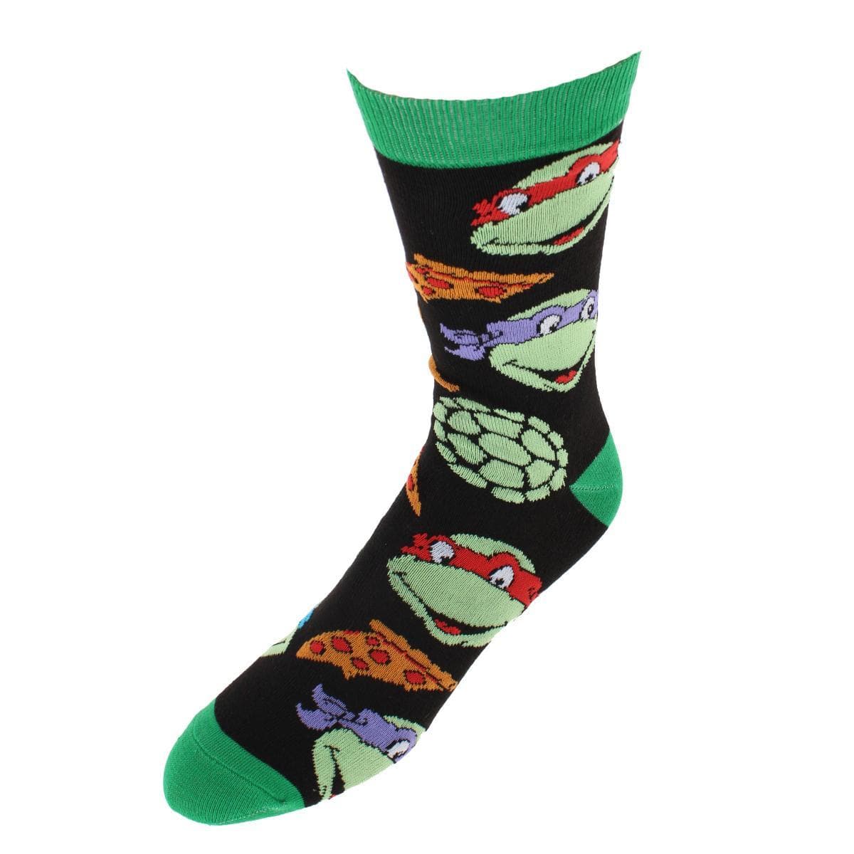 BioWorld Men's Teenage Mutant Ninja Turtles 3 Pack Crew Socks - Multiple