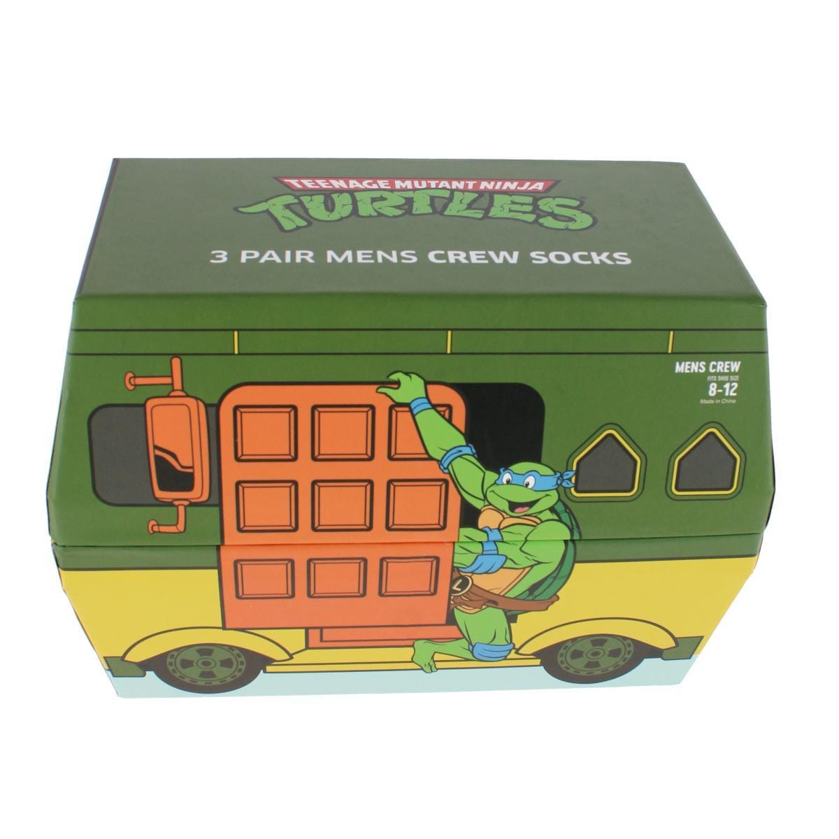 BioWorld Men's Teenage Mutant Ninja Turtles 3 Pack Crew Socks - Multiple