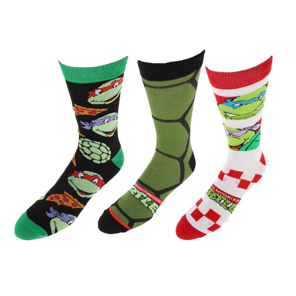 Men's Teenage Mutant Ninja Turtles 3 Pack Crew Socks