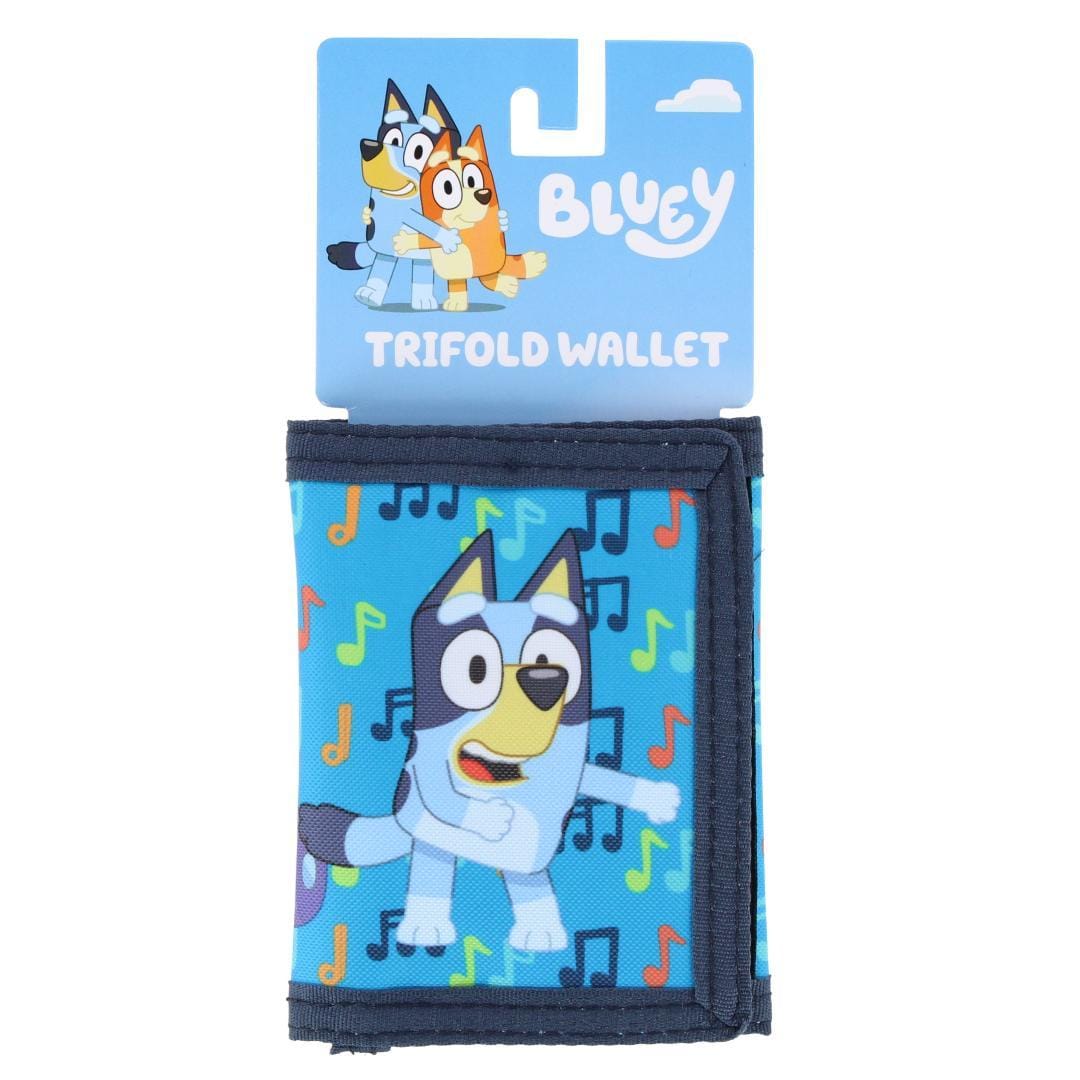 CTM® Kid's Disney Bluey & Bingo Friends Forever Closure Tri-Fold Wallet - Blue