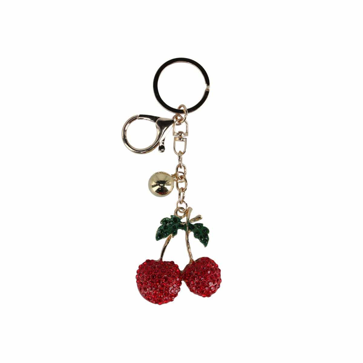 CTM® Women's Rhinestoned Cherry Bag Charm - Women's Rhinestoned Cherry Bag Charm