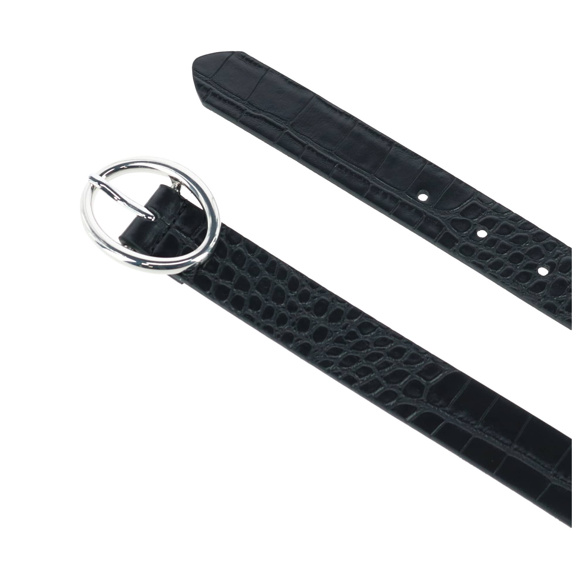 5942 Women\'s Croc Print Center Bar Buckle Belt, Xlarge CTM Croc Print Center Bar Buckle Belt (Women) - Walmart.com main image 4