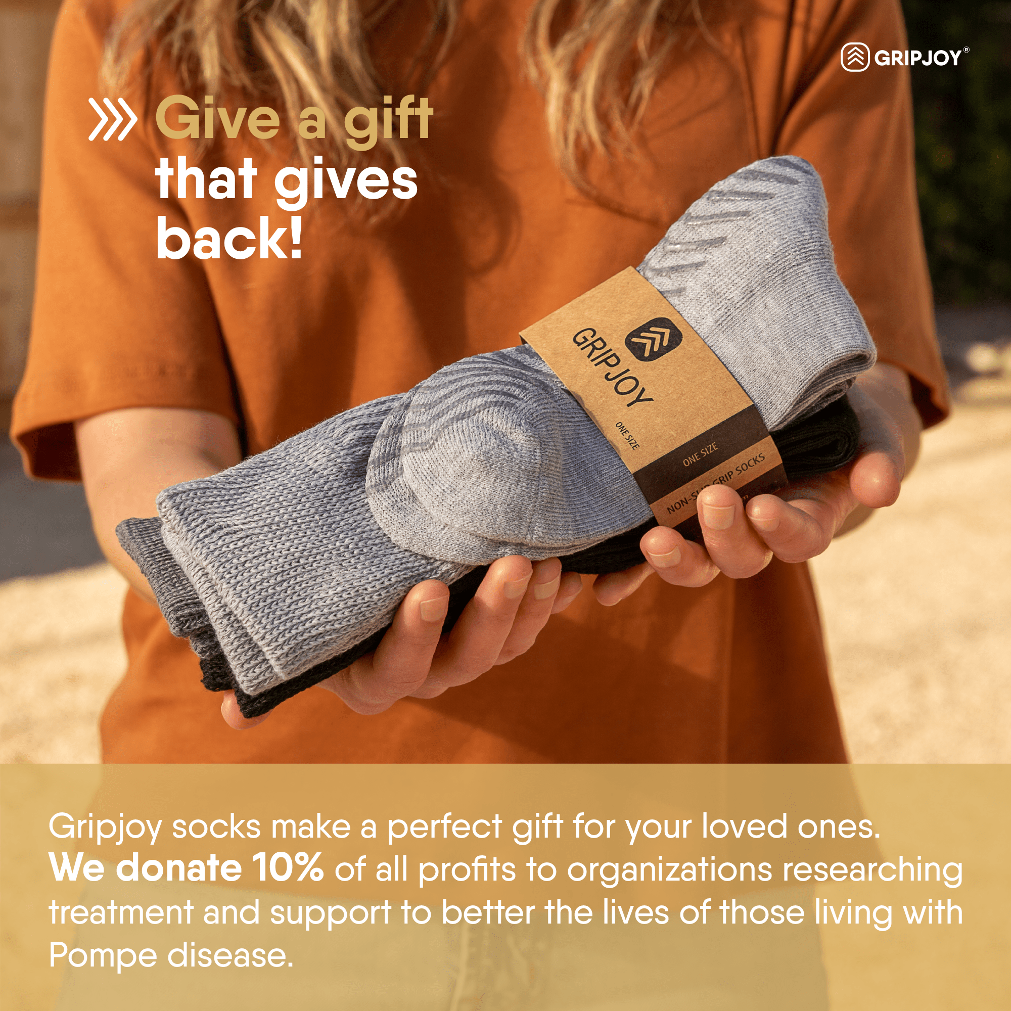 Gripjoy Socks Men's Black/Grey Diabetic Socks with Grippers (3 Pairs) - grey