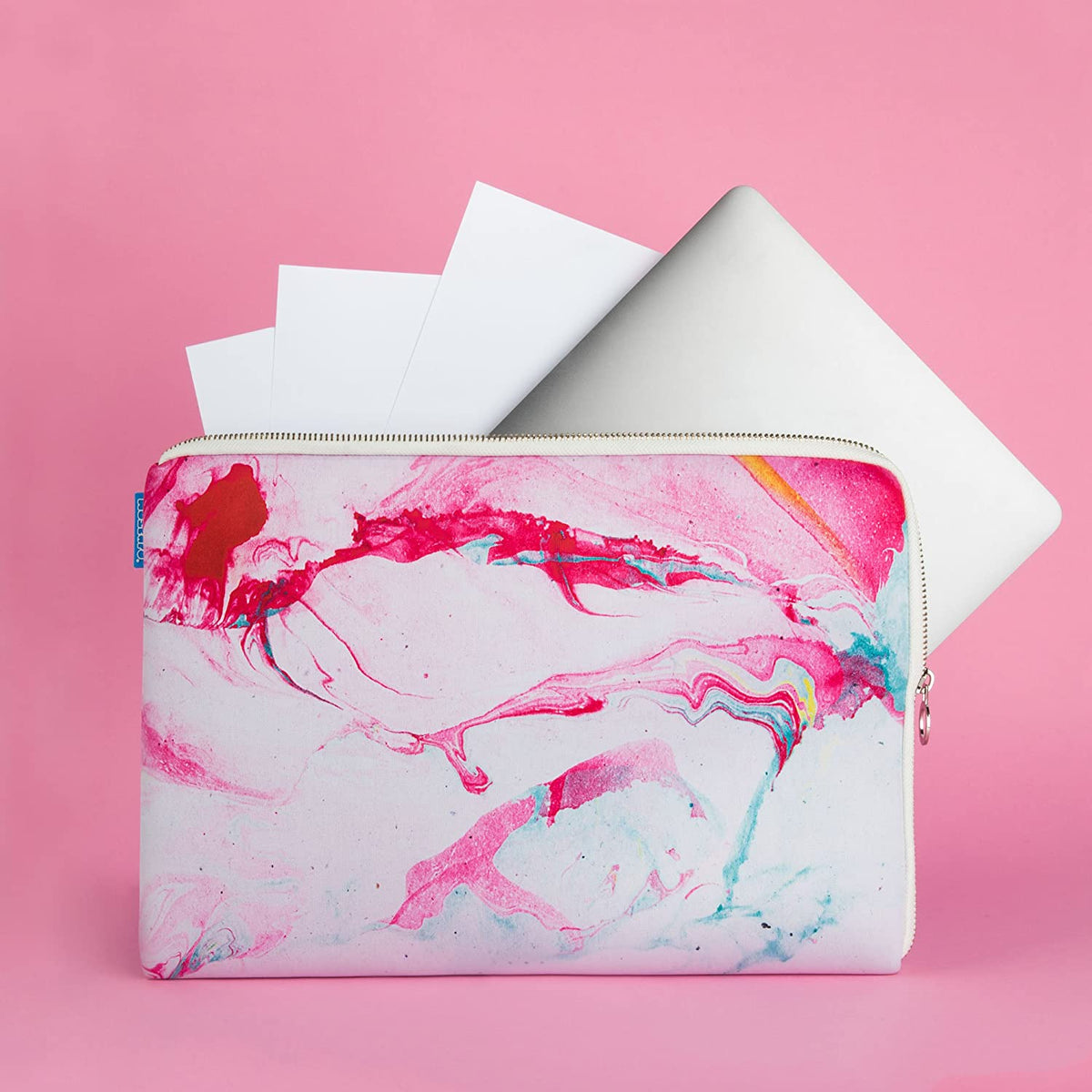 The Bullish Store Women's Marble Laptop Sleeve Case (Compatible With 13" and Some 14" Laptops) - marble