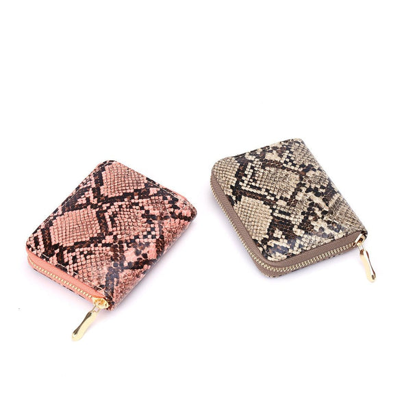 ClaudiaG Collection Women's Python Print Zipper Wallet