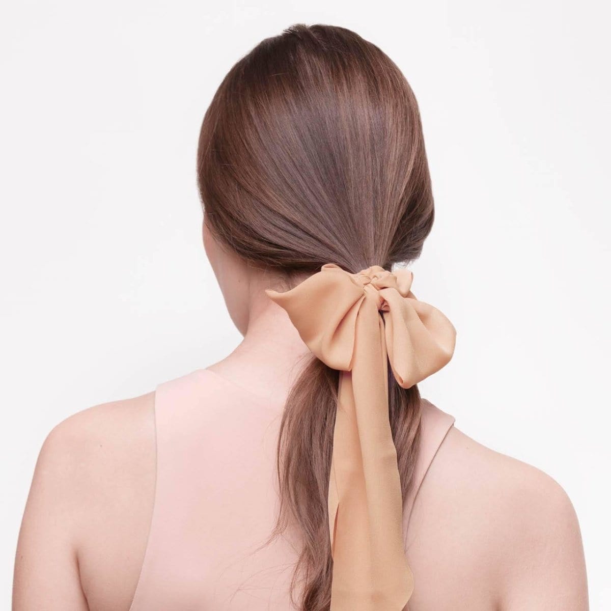 KITSCH Women's Crepe Scarf Scrunchie 2pc Set in Terra Cotta - terra cotta