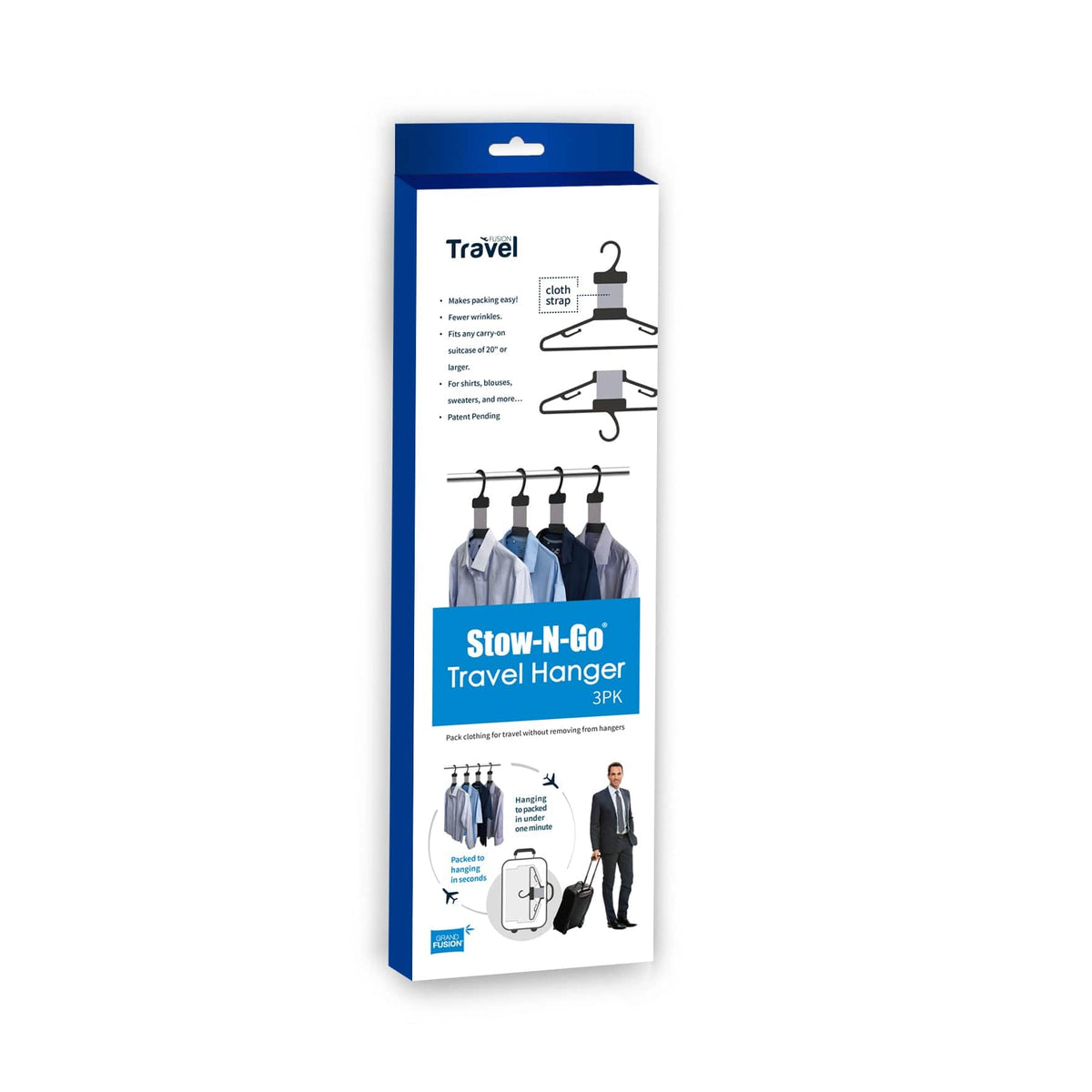 Grand Fusion Housewares, LLC Stow-N-Go® Folding Travel Hanger (3 pack Set) - 1 pack